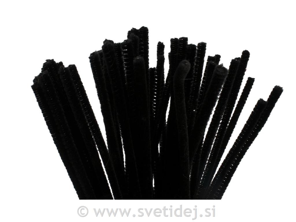 Kosmate žičke črne, deb. 6 mm,30 cm,50