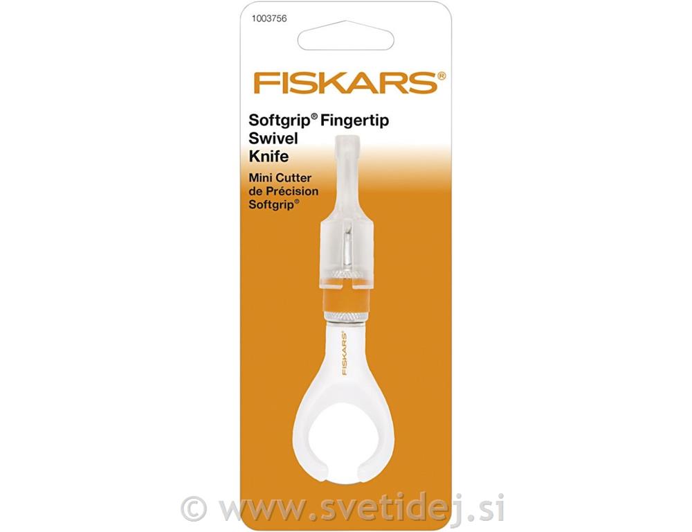 Naprstni nož Fiskars z vrtljivim rezilom
