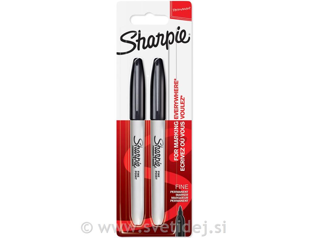 Permanentni marker SHARPIE Črn, 2/1