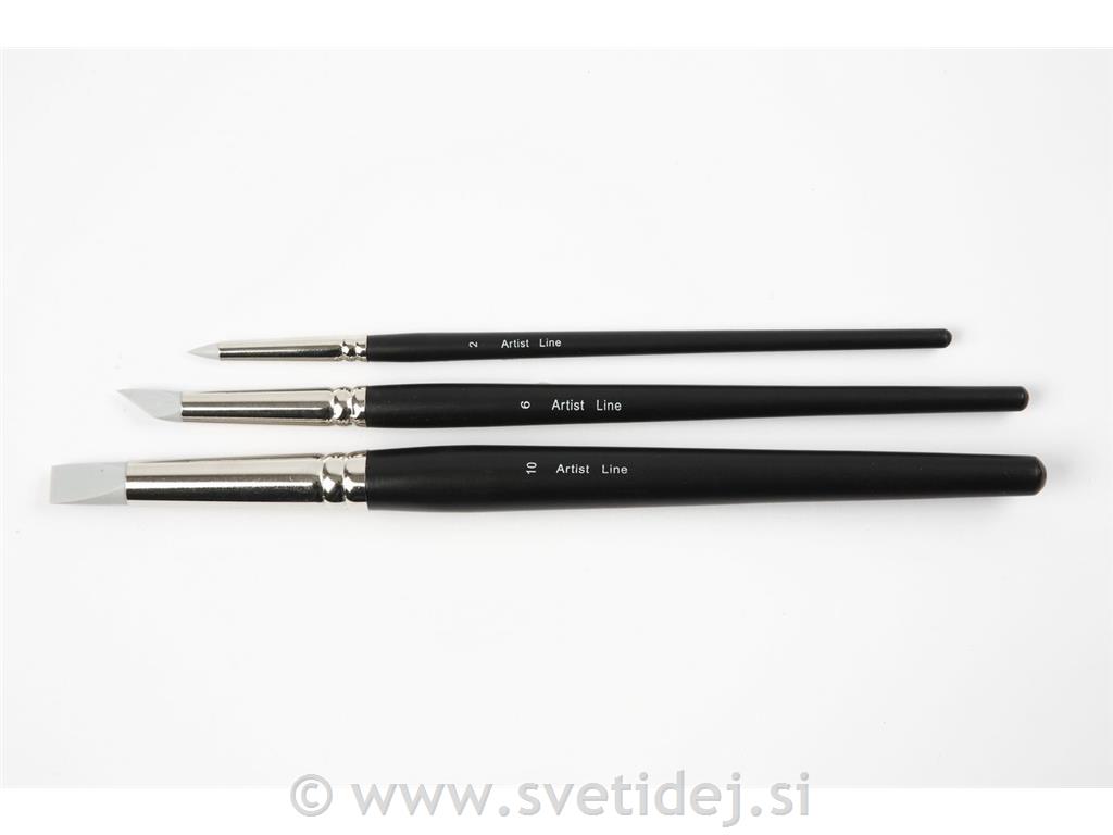 Čopič silikonska konica, 2+6+10, set 3
