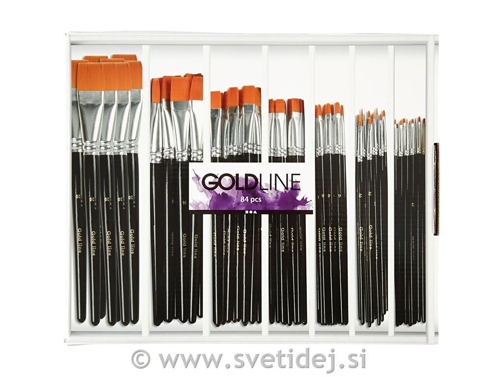 Gold line čopiči od št. 0-20, set 84