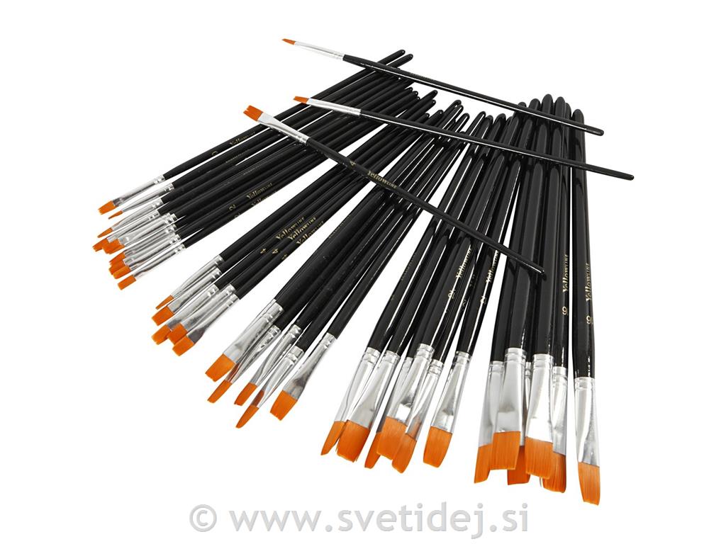 Čopiči sintetični št. 0-16, set 36