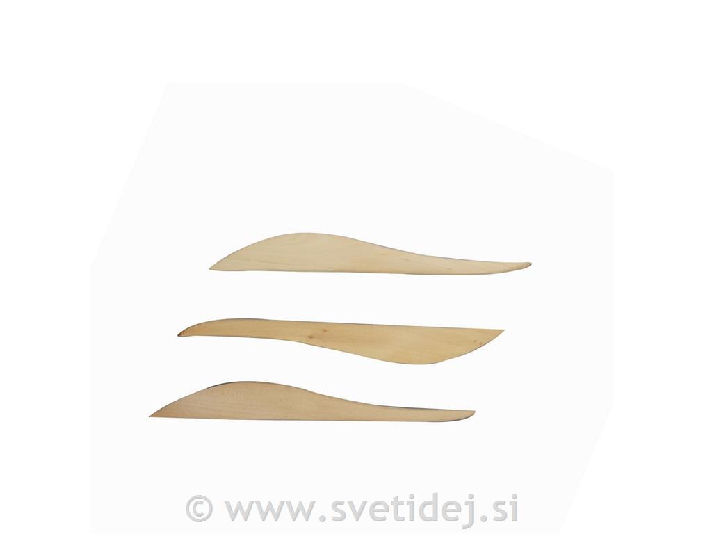 Modelirke lesene, 15 cm, set 6