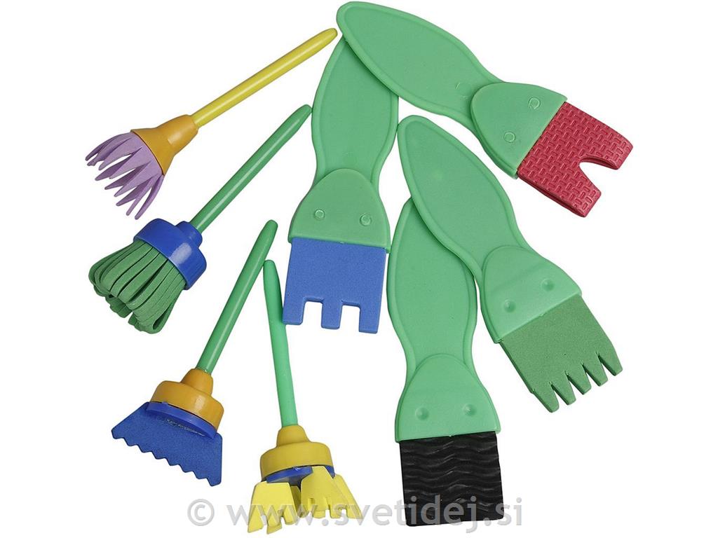 Čopiči iz gumijaste pene, 30-45, set 24