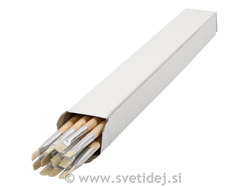 Čopiči ščetinasti št. 4, set 12