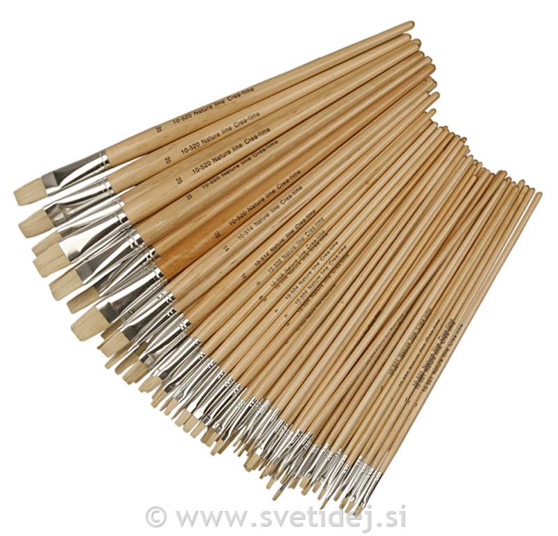 Natur ščetinasti čopiči, set 64