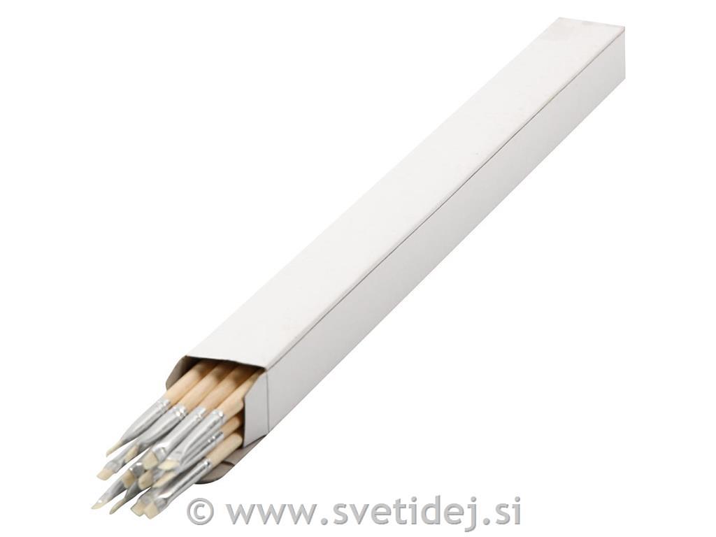 Čopiči ščetinasti št. 00, set 12