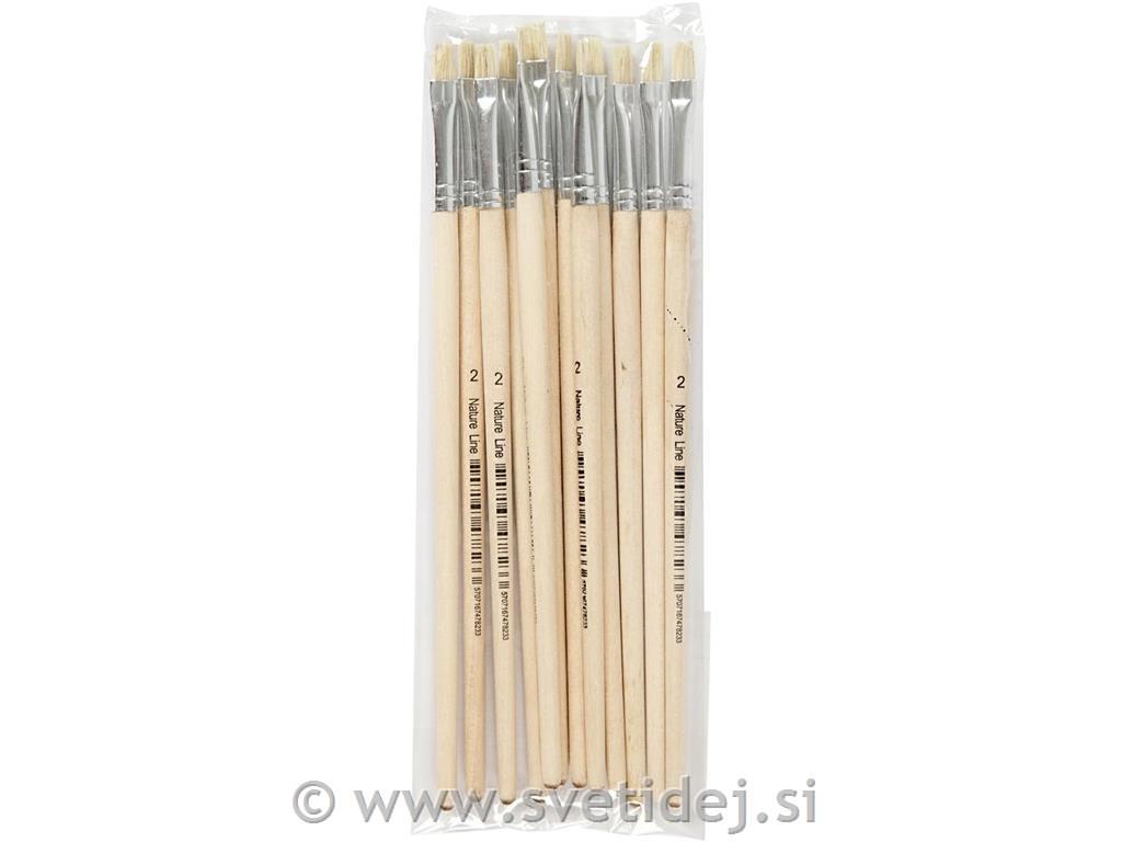 Čopiči ščetinasti št. 2, set 12