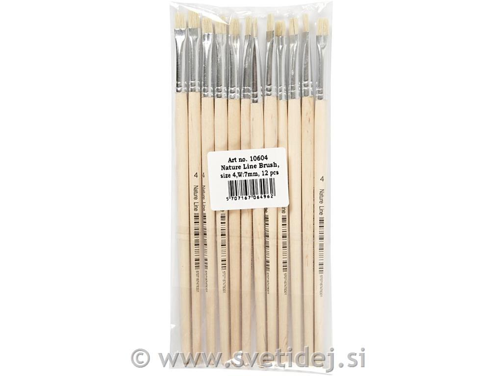 Čopiči ščetinasti št. 4, set 12