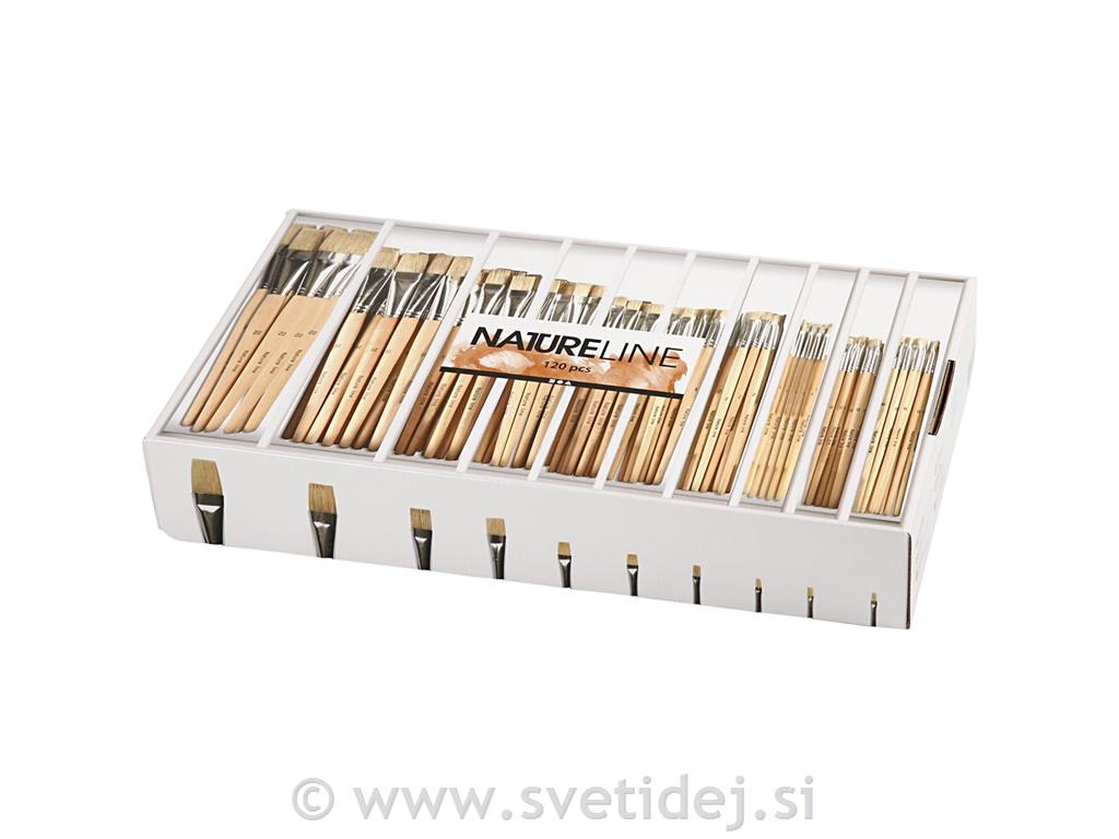 Čopiči ščetinasti št. 00-22, set 120