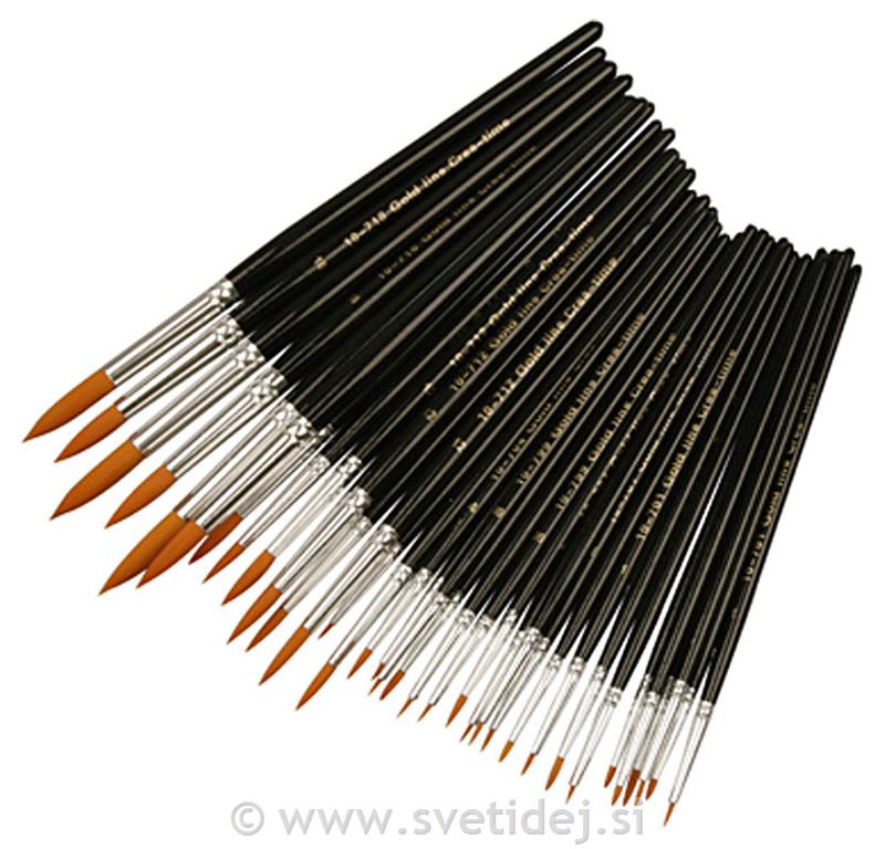 Gold Line čopiči št. 0-22, set 36