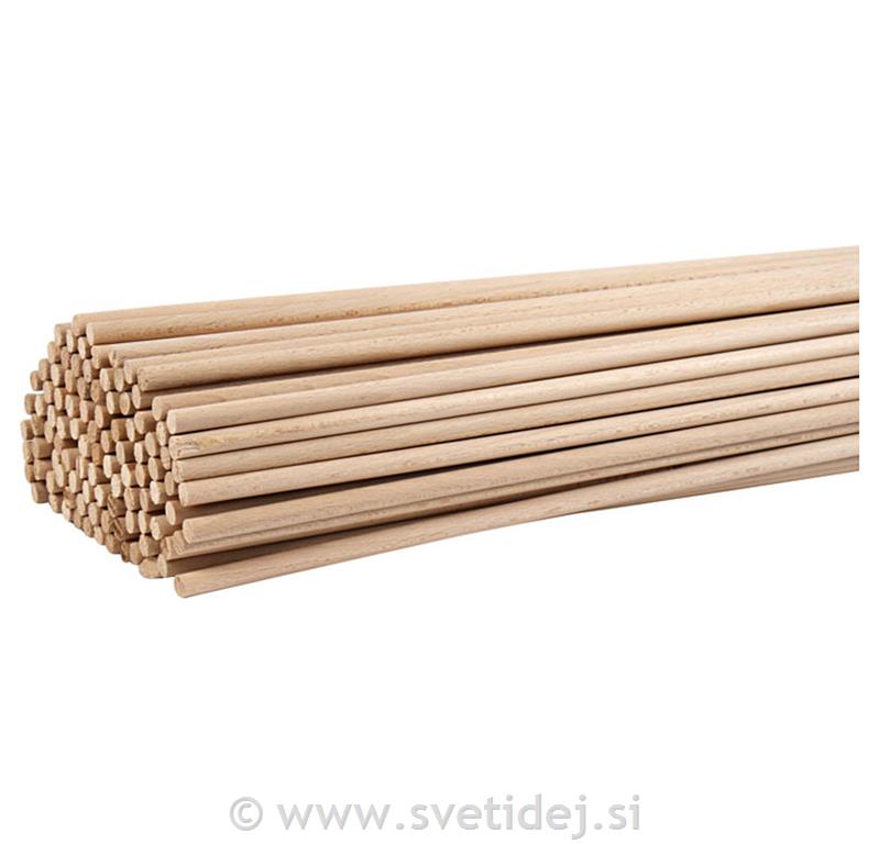 Lesena palica za cvetje, 60 cm, set 10