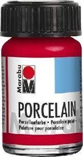 Barva za porcelan 15ml češnjevo rdeča