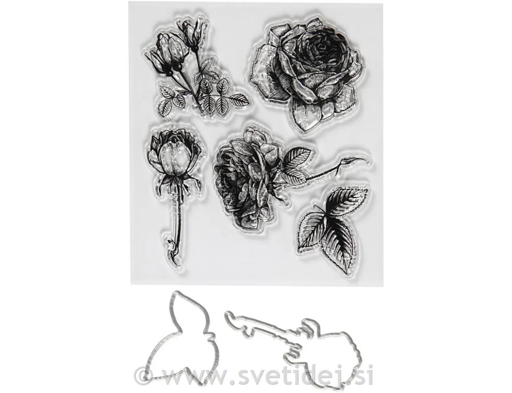 silikonski žigi+Izsekovalci 2,5x6 cm,