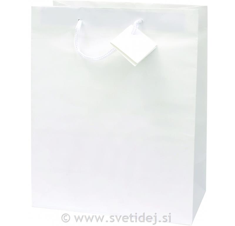 VREČKA CREATIVE PLASTIFICIRANA MAT BELA