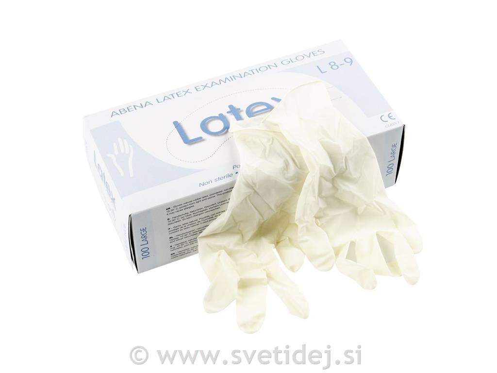 Rokavice iz lateksa - L, set 100