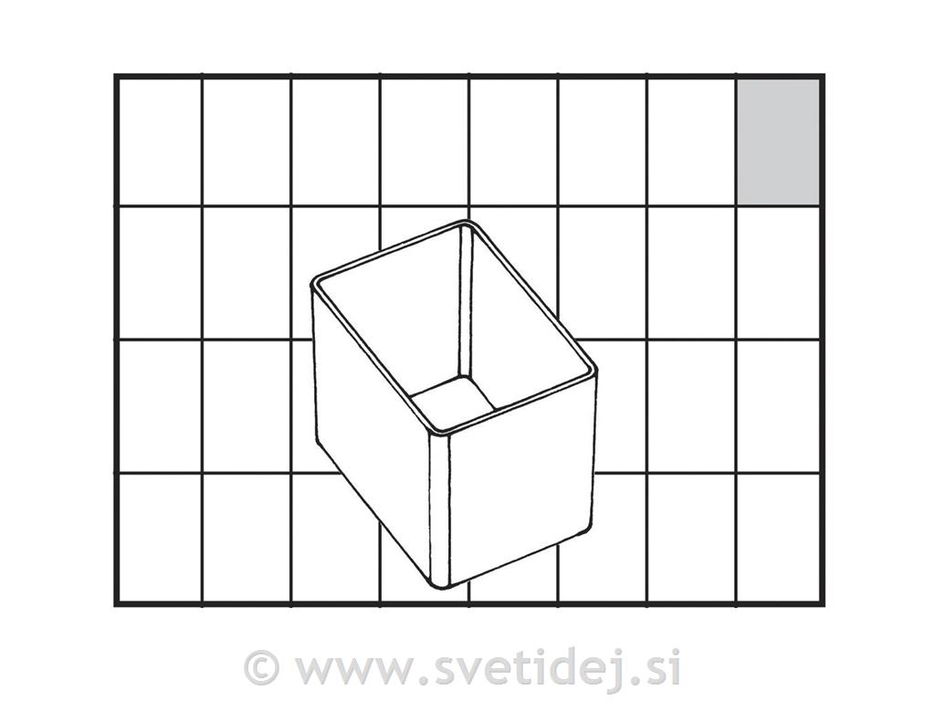 Predalček plastičen, 55x39x47 mm