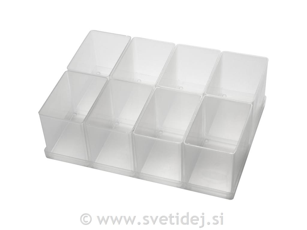 Škatla plastična 79x55 mm, 8 kosov