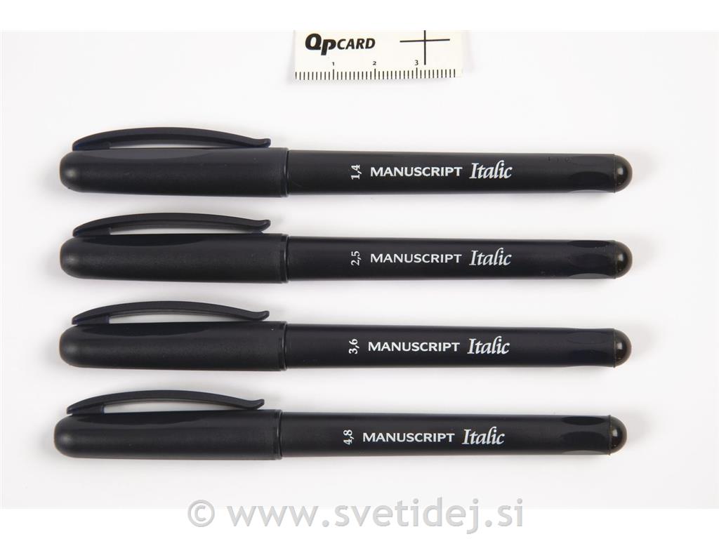 Marker za kaligrafijo, 1,4-4,8 mm, set 4