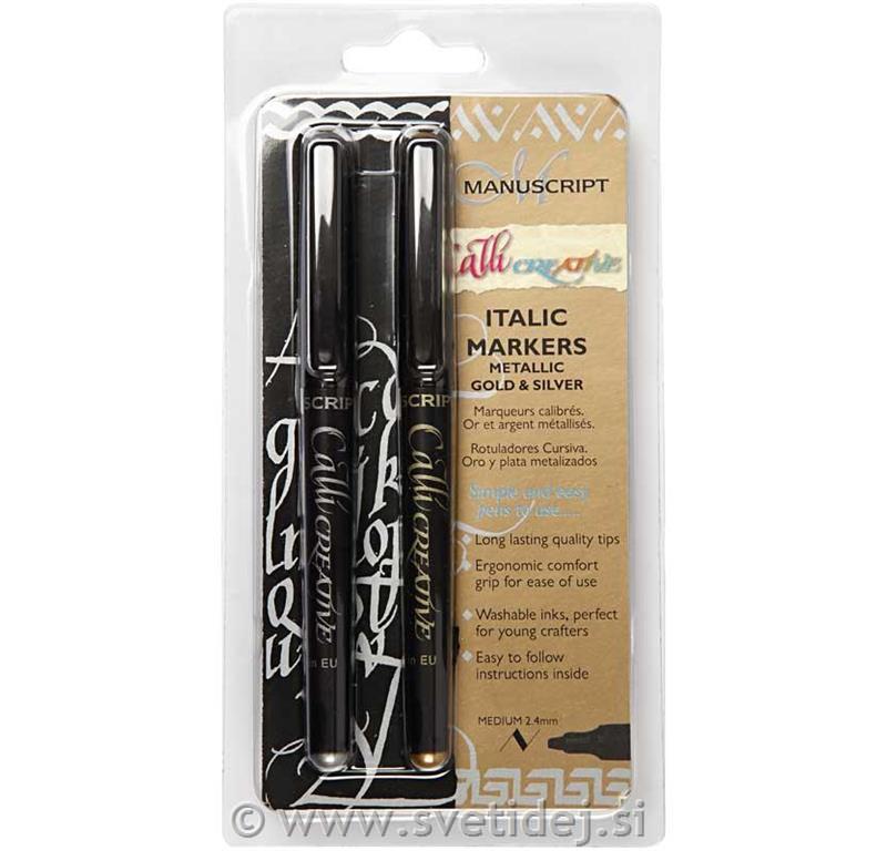 Marker za kaligrafijo, 2,4 mm, set 2