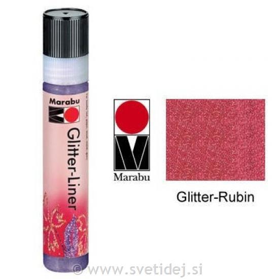 Glitter liner 25ml rdeča
