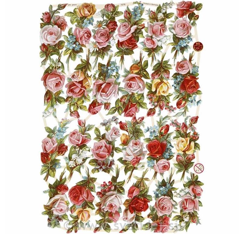 Nalepke decoupage 16,5x23,5 cm, set 3