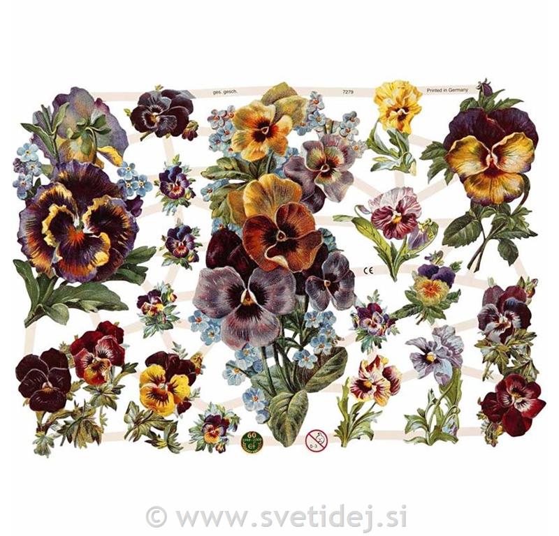 Nalepke decoupage 16,5x23,5 cm, set 3