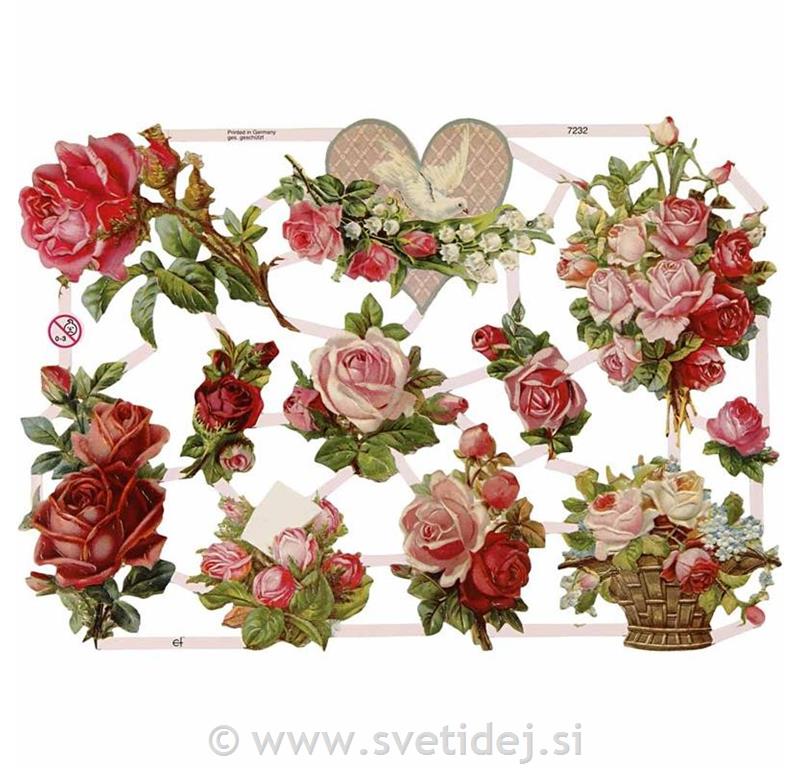 Nalepke decoupage 16,5x23,5 cm, set 3
