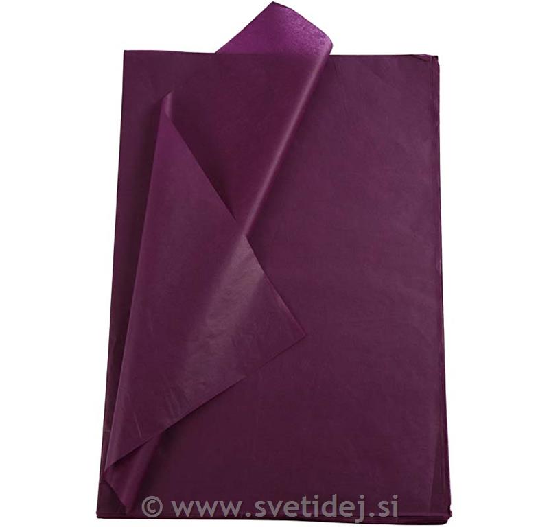 Svilen papir t.vijola, 50x70,17 g,25 pol