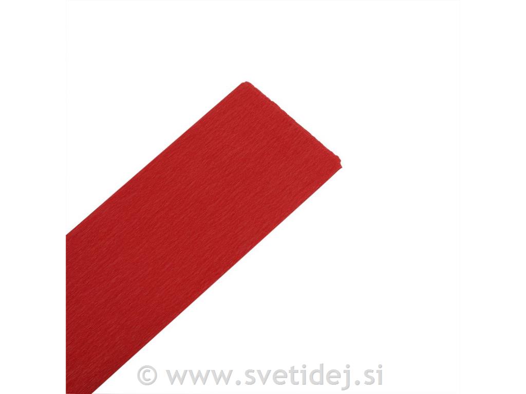Krep papir, 25x60 cm, set 3 rdeč