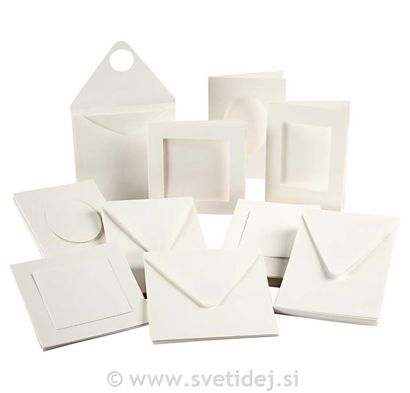 Kuverte&vizitke, VP,12,5x12, cm, set 50