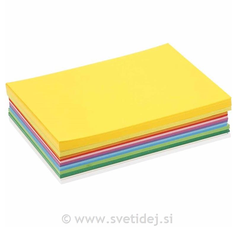 Barvni karton mix, 15x21cm, 180g, 60 pol