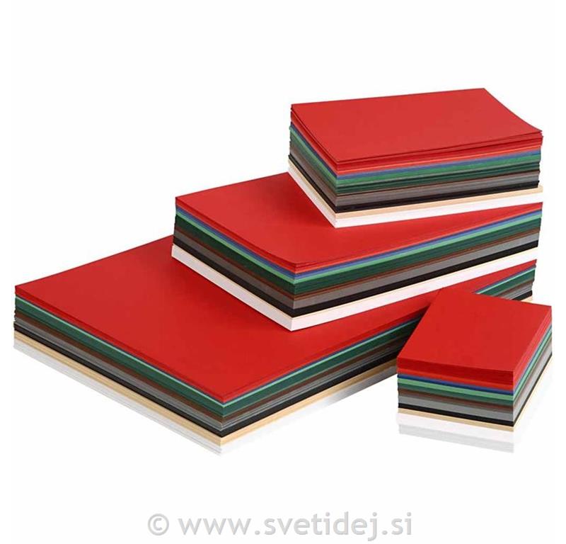 Barvni karton A3+A4+A5+A6, 1500 g