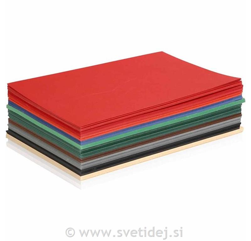Barvni karton mix, A5, 180 g, set 60