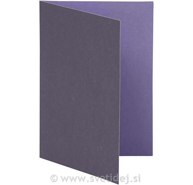 Voščilnica 10,5x15 cm, set 10, vijolična