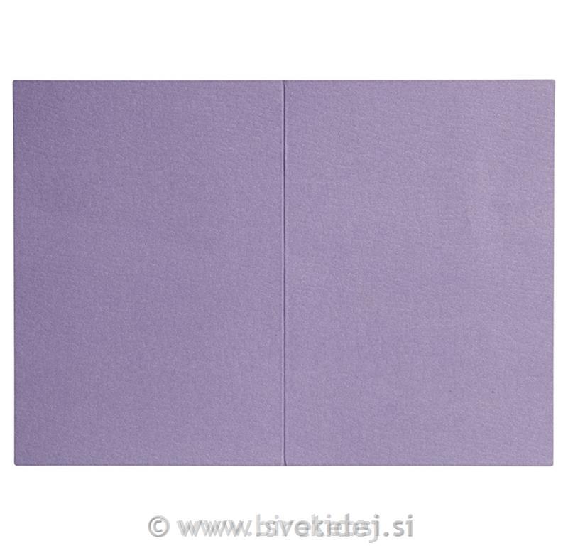 Voščilnica 10,5x15 cm, set 10, vijolična