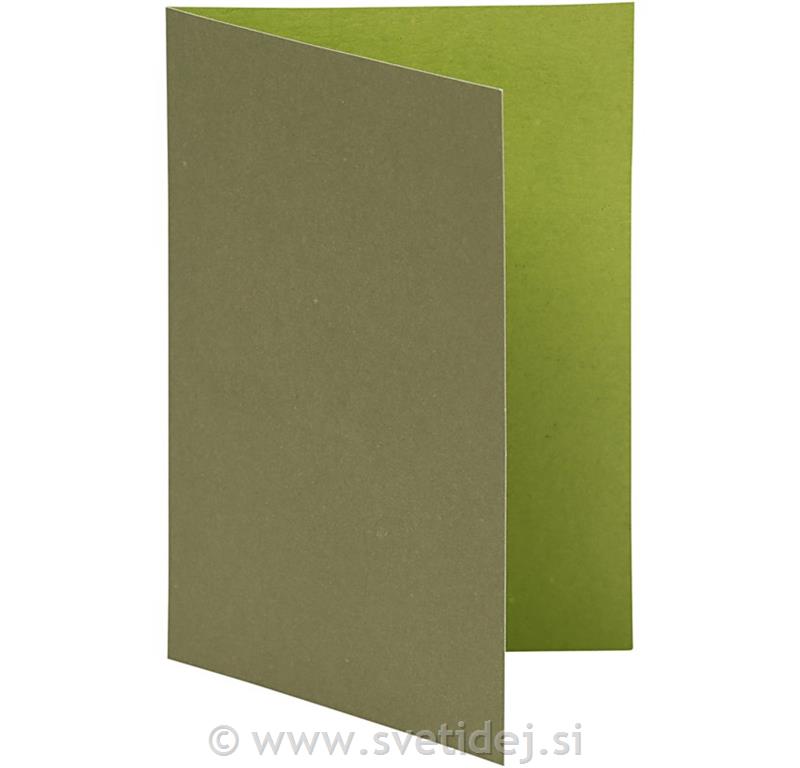 Voščilnica 10,5x15 cm, set 10, zelena