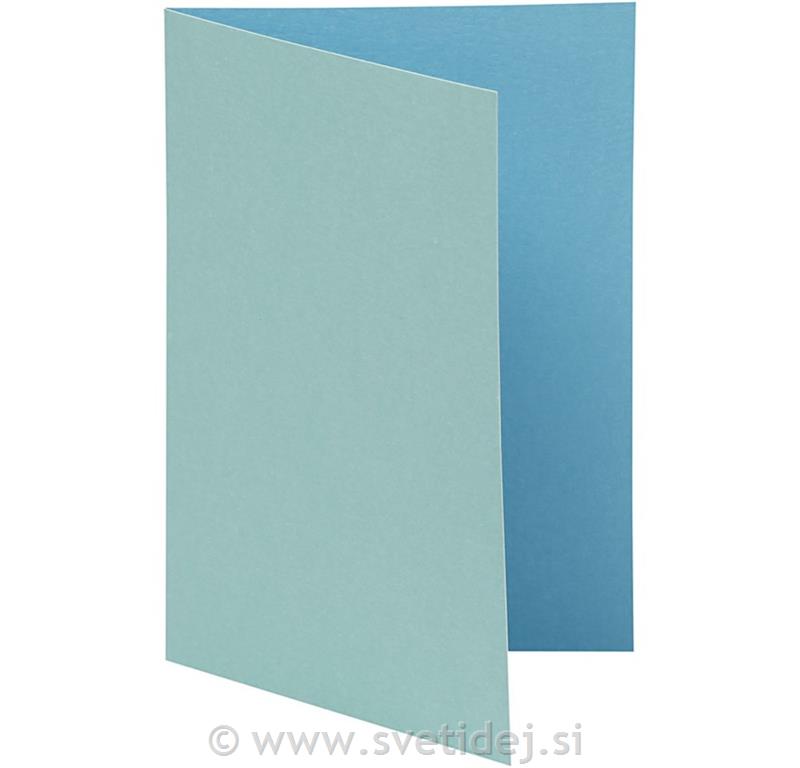 Vizitka 10,5x15 cm, set 10, modra