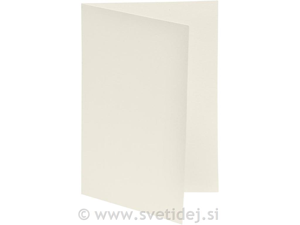 Vizitka 250 g,10,5x15 cm, bela ,set 10