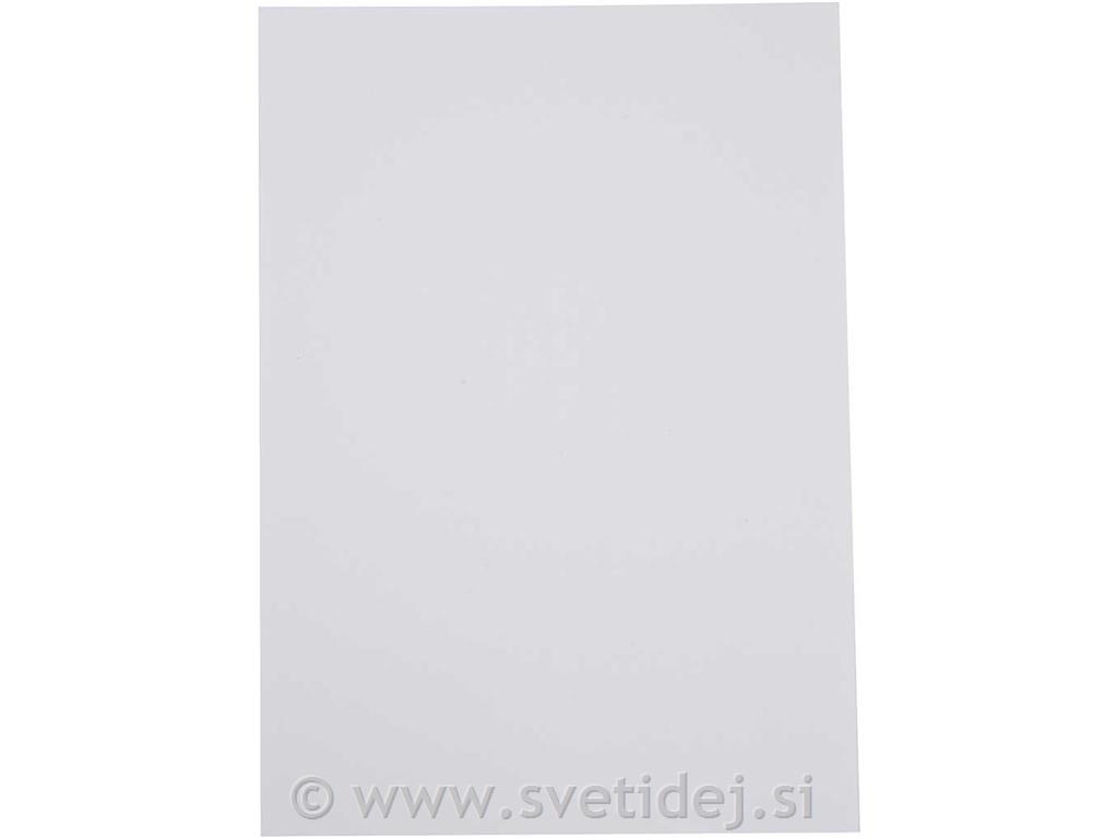 Barvni karton bel A5, 250 g, set 100