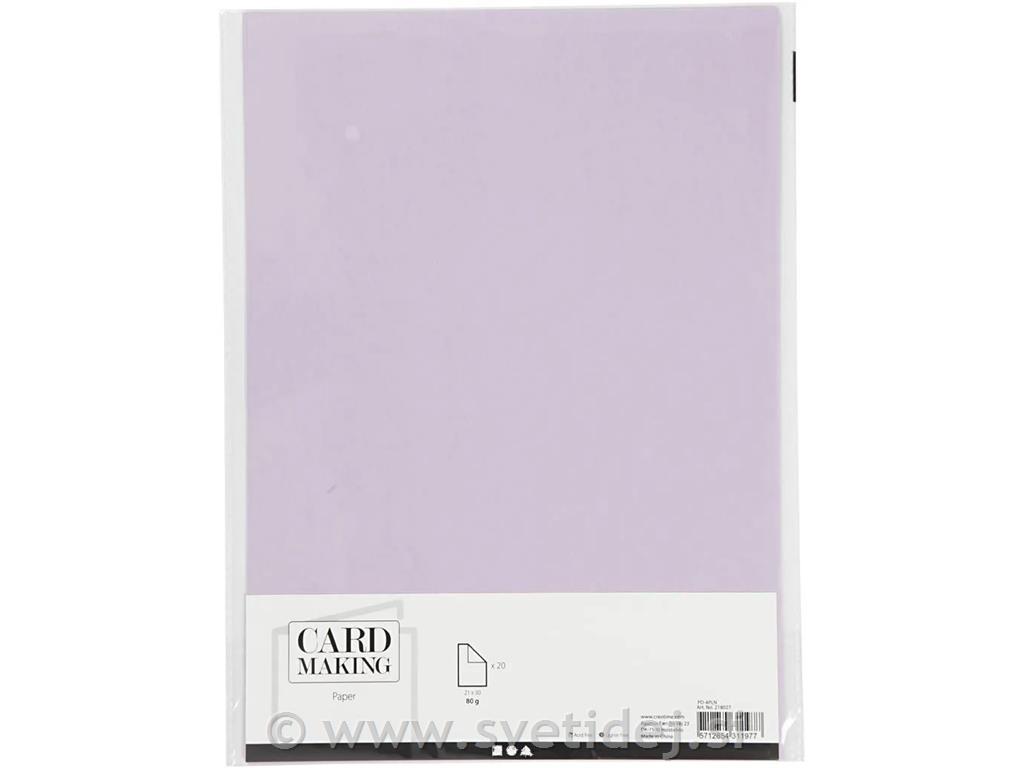 Barvni papir A4, 80g, 20 list