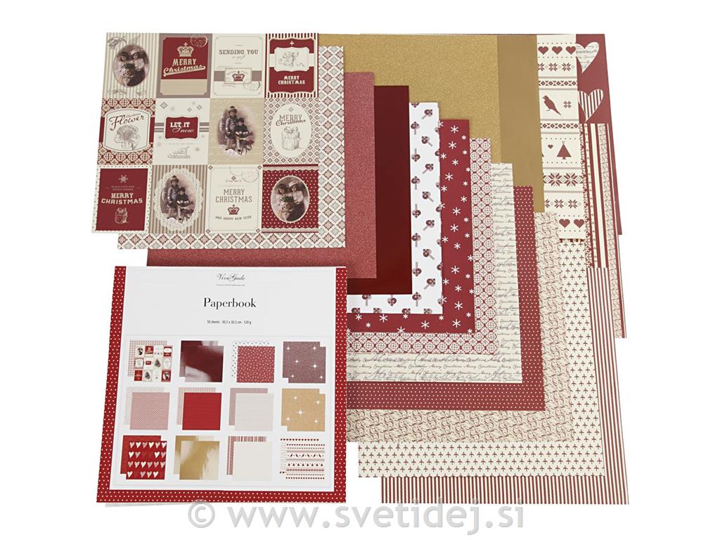 Design papir 30x30 cm, set 50