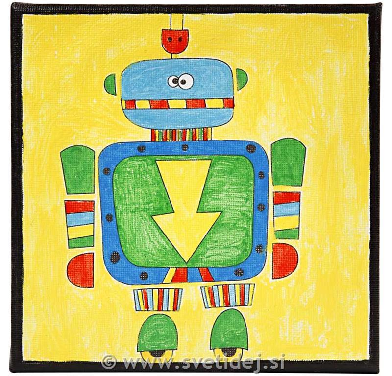 Platno s sliko, 15x15 cm, set 4
