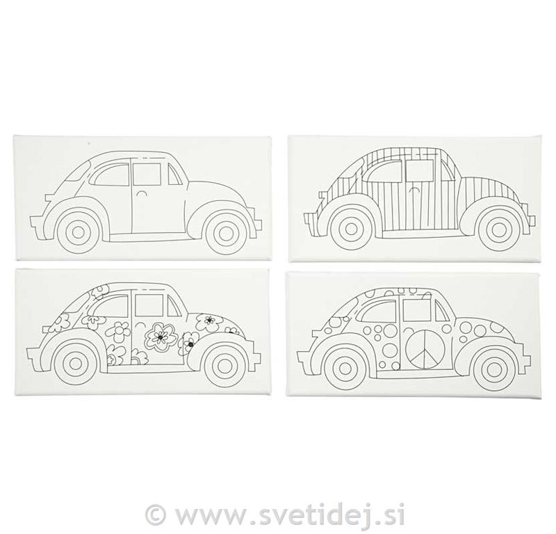 Platno s sliko, 10x20 cm, set 4
