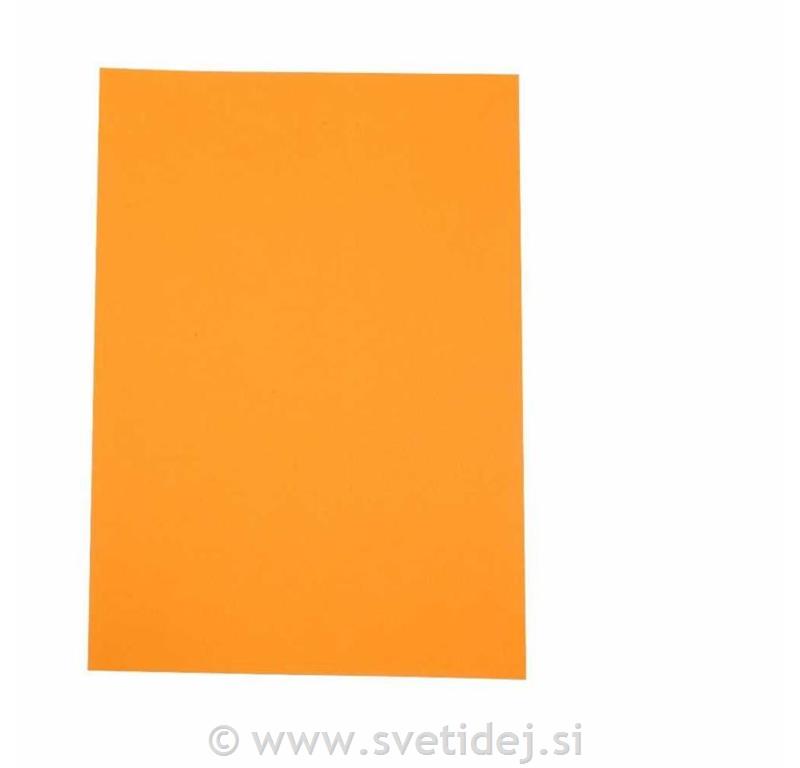 Karton oranžen, 220g, 46x64cm, 25 pol