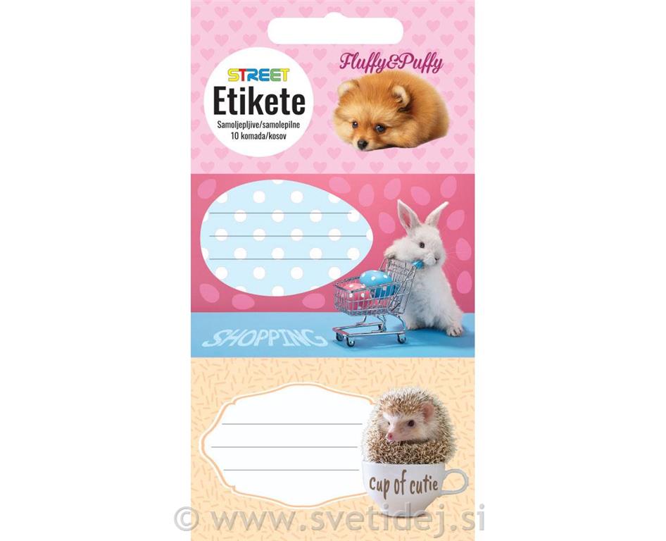 ETIKETE ZA ZVEZEK ANIMAL CUTE 10/1