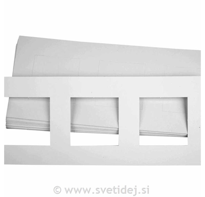 Paspartu okvir trojni, 13x33 cm, set 25