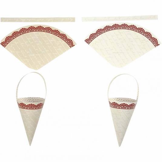 Stožci iz kartona 13 cm, set 10