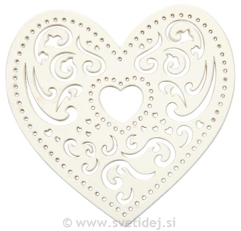 Lasersko izrezano srce 7,5 cm, set 18