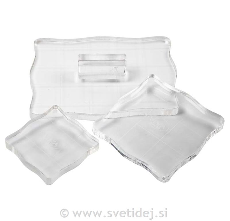 Akrilna plošča za šablone, set 3